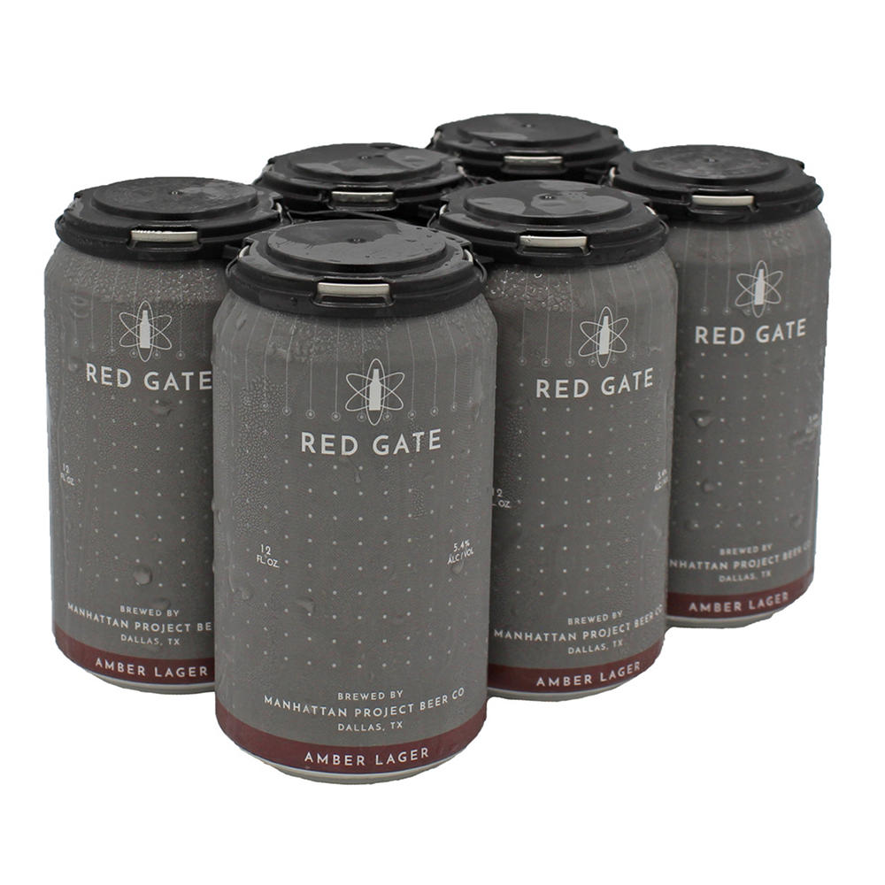 Manhattan Project Red Gate Amber Lager Craft Beer 6 pk Cans, 12 oz