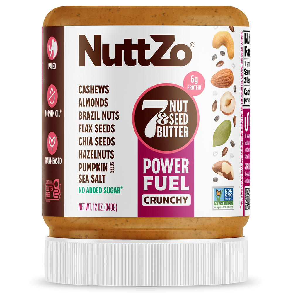 NuttZo Paleo Crunchy 7 Nut & Seed Butter - Power Fuel, 12 oz