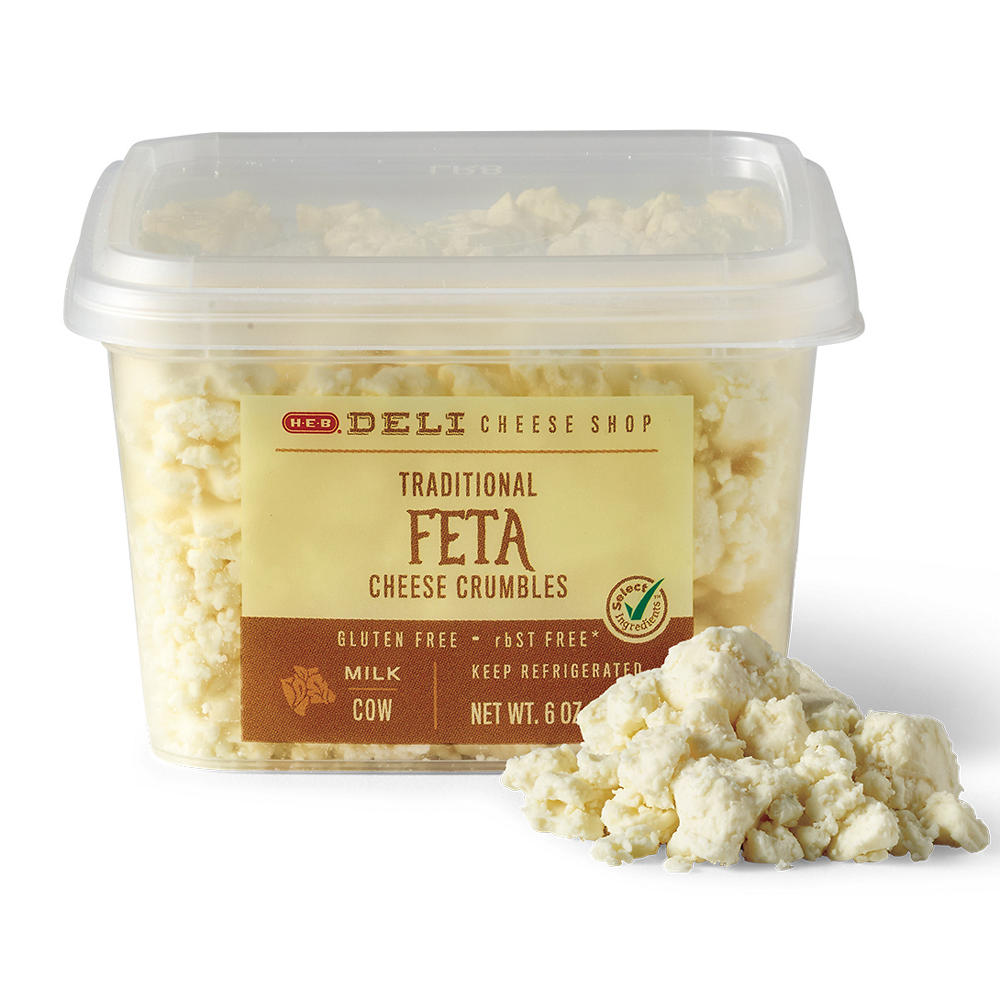 H-E-B Deli Traditional Feta Cheese Crumbles, 6 oz