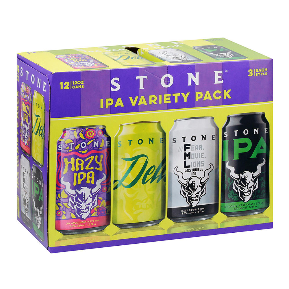 Stone Brewing IPA Variety Craft Beer 12 pk Cans, 12 oz