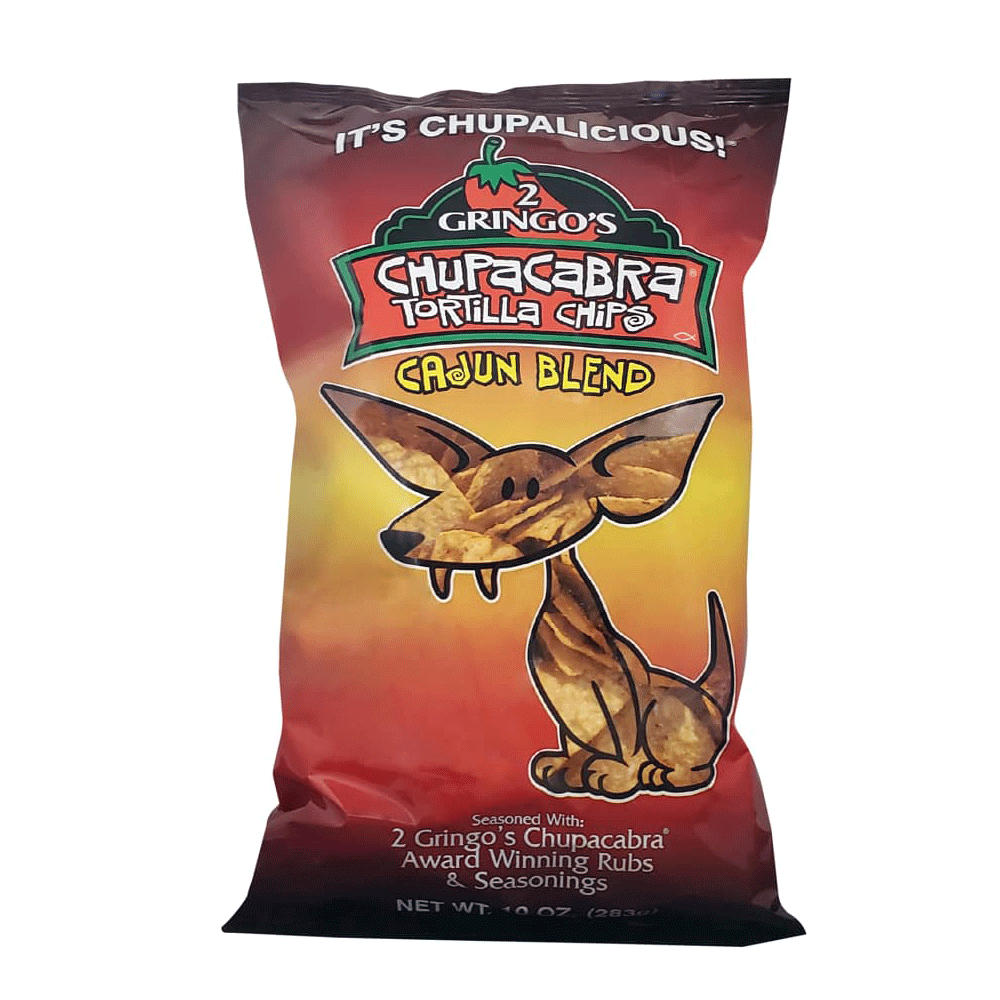 2 Gringo's Chupacabra Cajun Blend Tortilla Chips, 10 oz