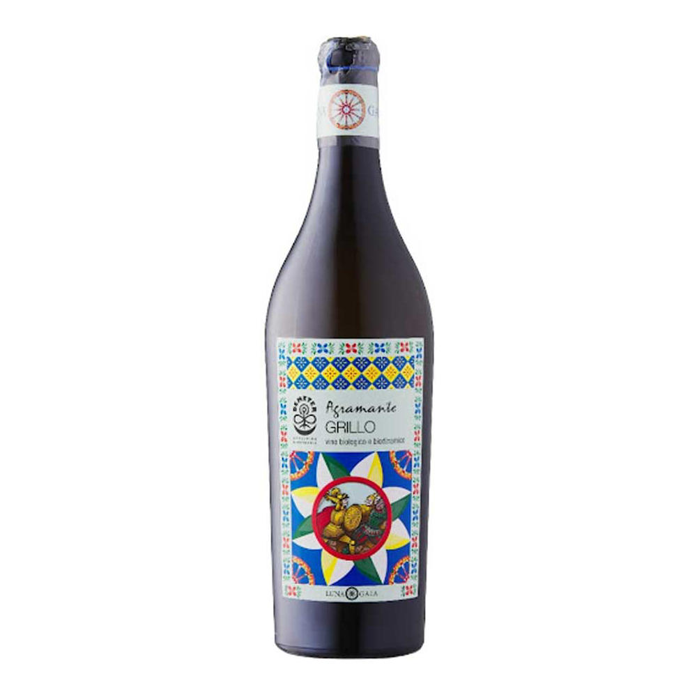 Luna Gaia Organic Agramante Grillo Italian White Wine, 750 mL