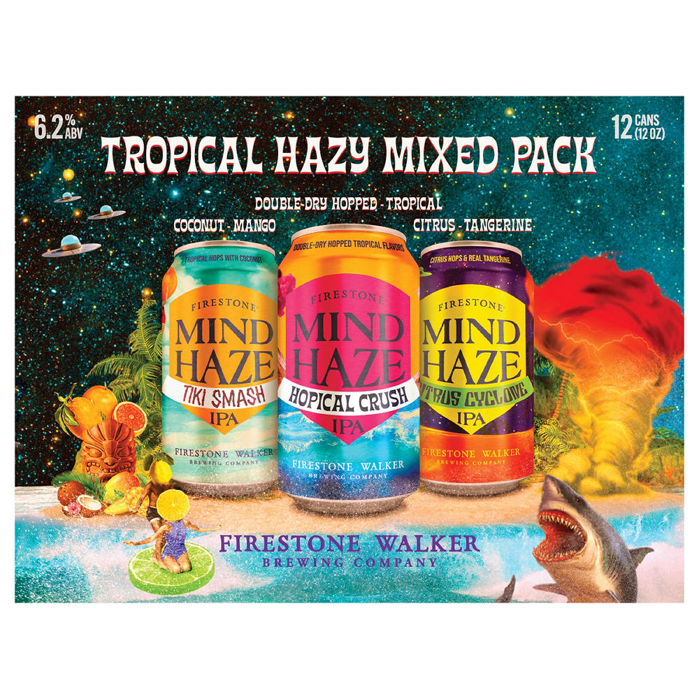 Firestone Walker Tropical Hazy IPA Craft Beer Mixed Pack 12 pk Cans, 12 oz
