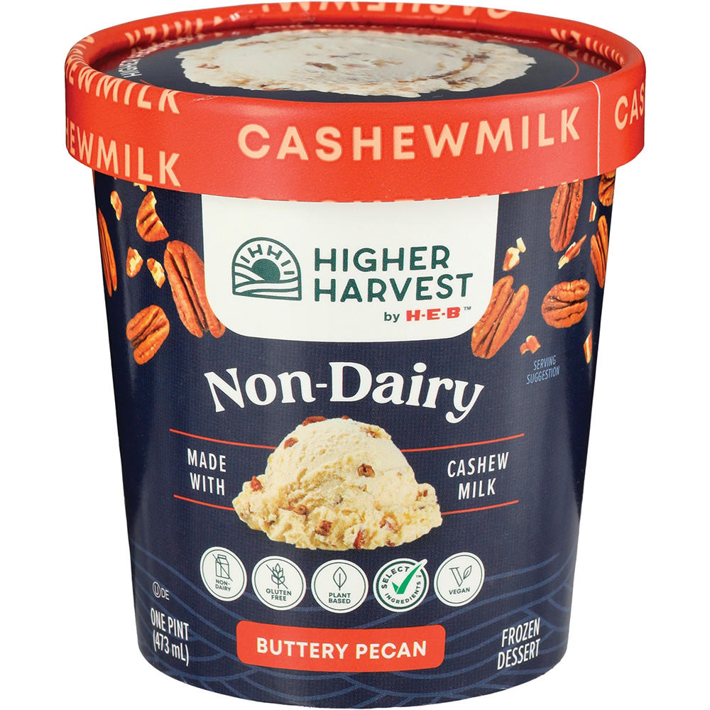 Higher Harvest by H-E-B Buttery Pecan Non-Dairy Frozen Dessert, 1 pt