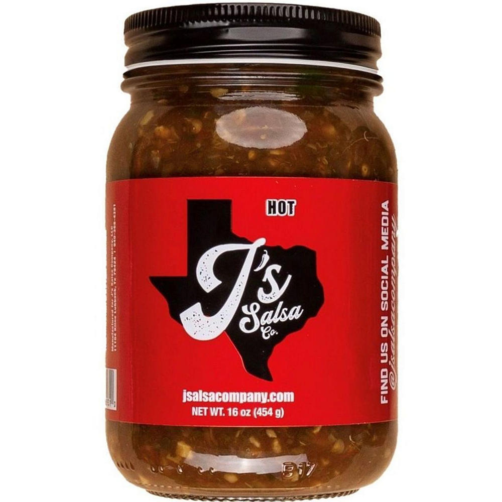 J's Salsa Company Hot Salsa, 16 oz