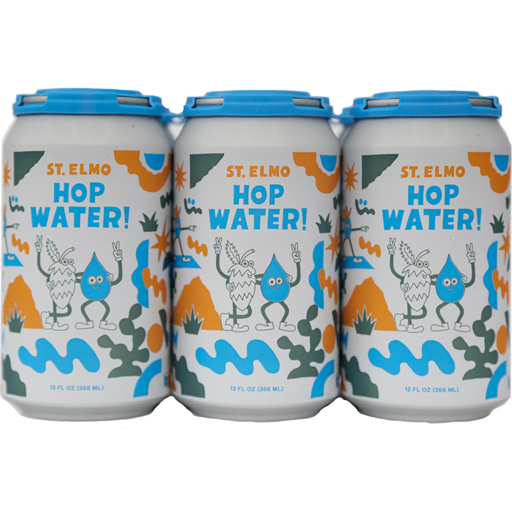 St Elmo Brewing Non Alcoholic Hop Water! Craft Beer 6 pk Cans, 12 oz