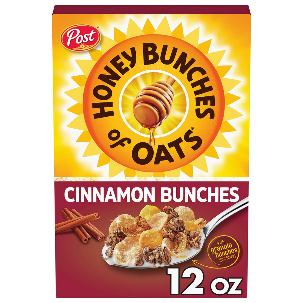Post Honey Bunches of Oats Cinnamon Bunches Cereal, 12 oz