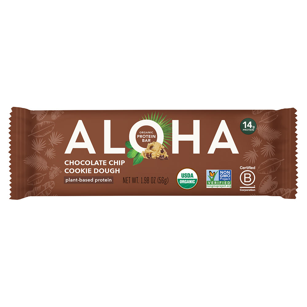 Aloha Organic 14g Protein Bar - Chocolate Chip Cookie Dough, 1.98 oz