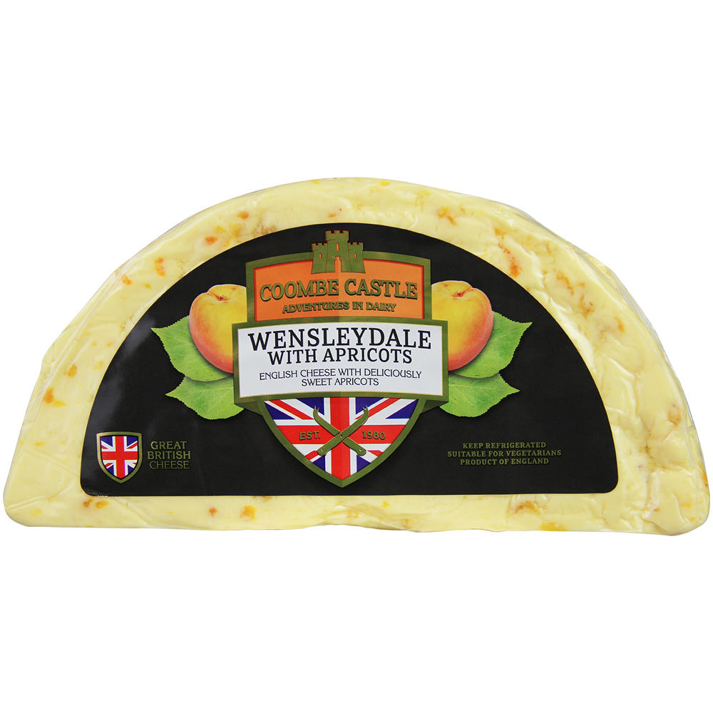 Coombe Castle Wensleydale with Apricot Dessert Cheese, Avg. 0.3 lb