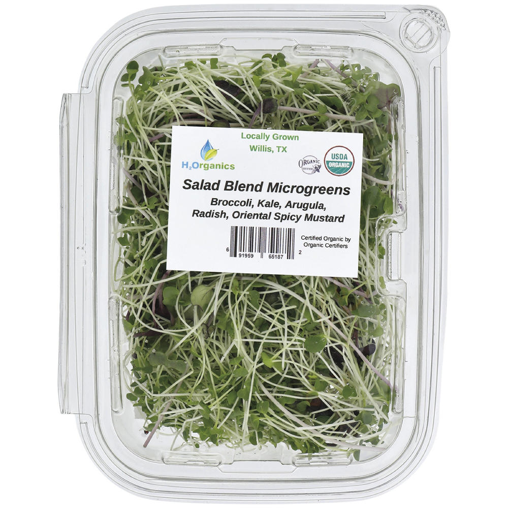 H2Organics Salad Blend Microgreens