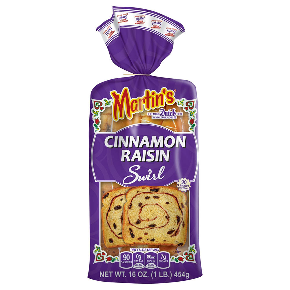 Martin's Cinnamon Raisin Swirl Potato Sliced Bread, 16 oz