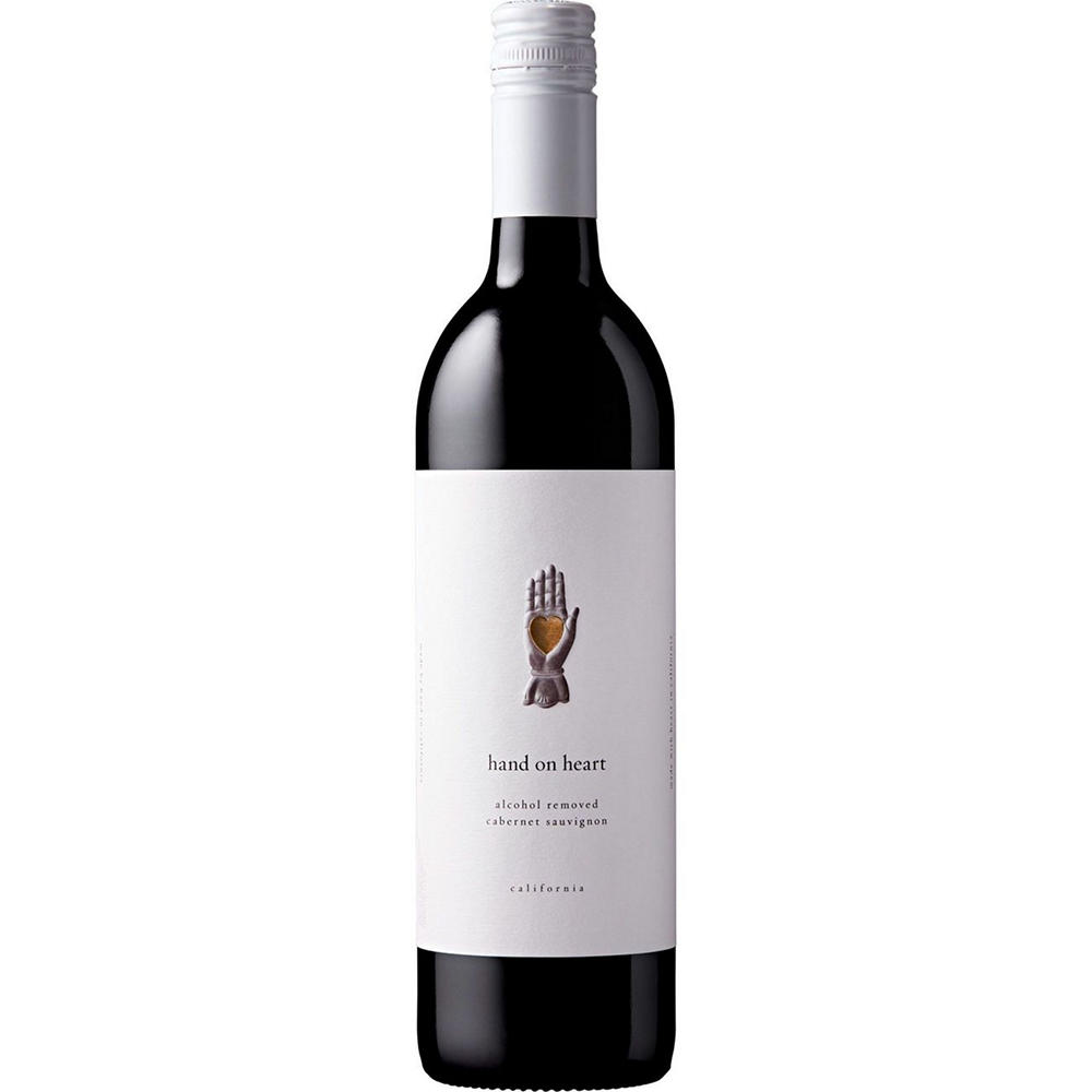 Hand On Heart Non Alcoholic Cabernet Sauvignon California Red Wine, 750 mL