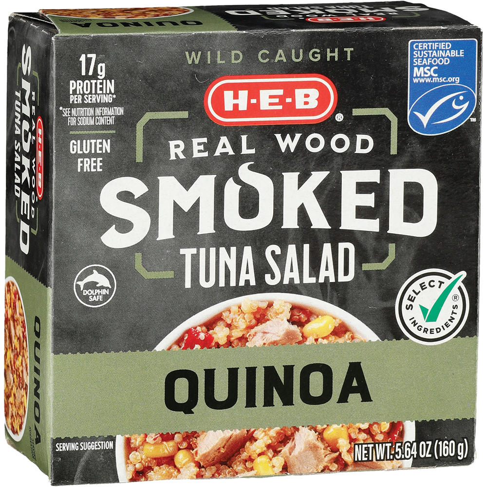 H-E-B Wild Caught Real Wood Smoked Tuna Salad - Quinoa, 5.64 oz