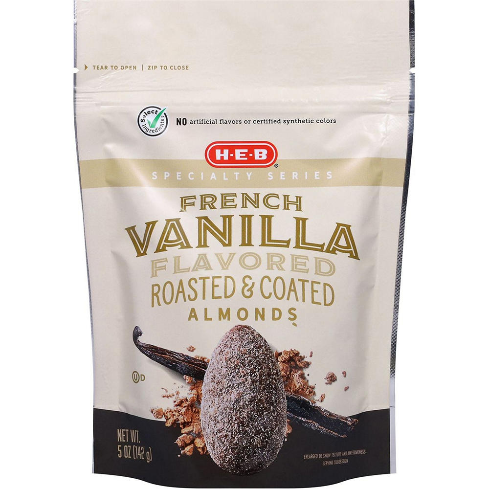 H-E-B French Vanilla-Flavored Roasted Almonds, 5 oz