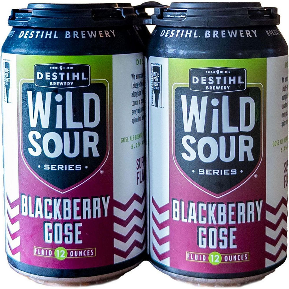 Destihl Wild Sour Rotator Craft Beer - Blackbeery Gose 4 pk Cans, 12 oz