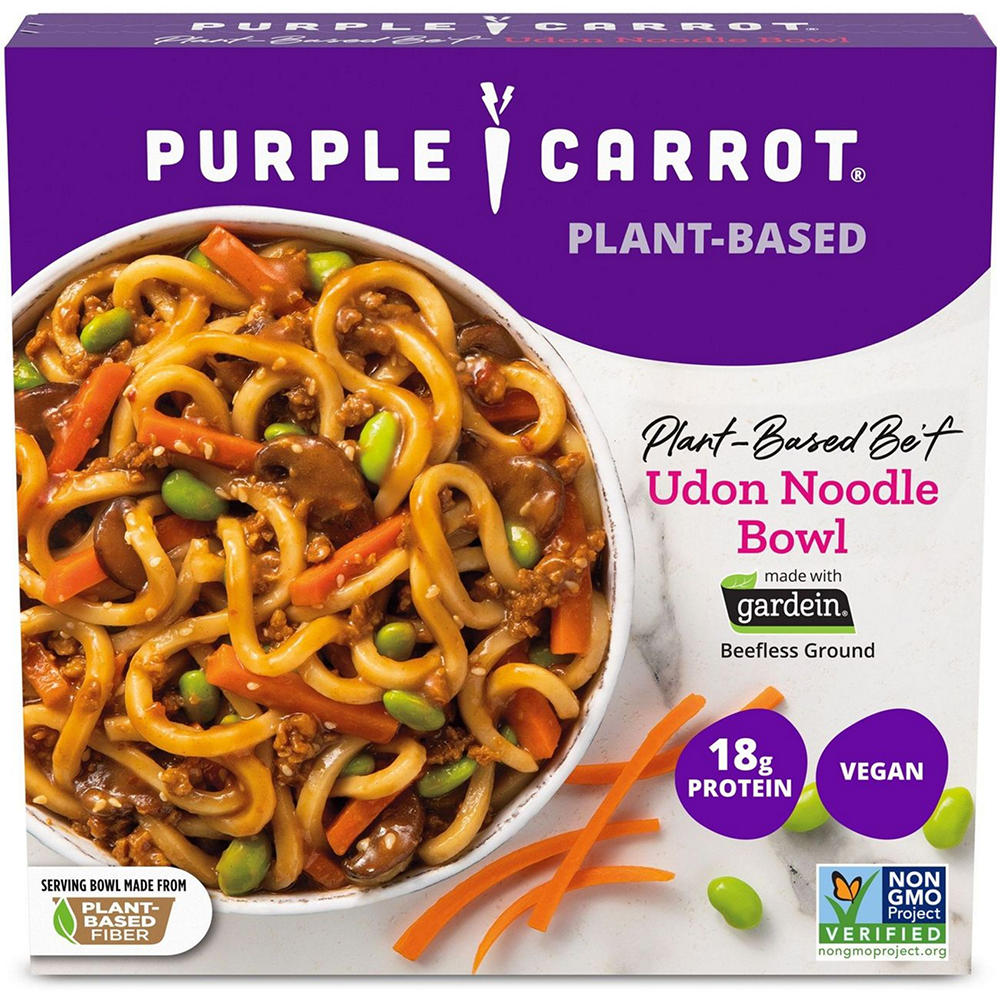 Purple Carrot Plant Based Be'f Udon Noodle Bowl Frozen Meal, 10.75 oz
