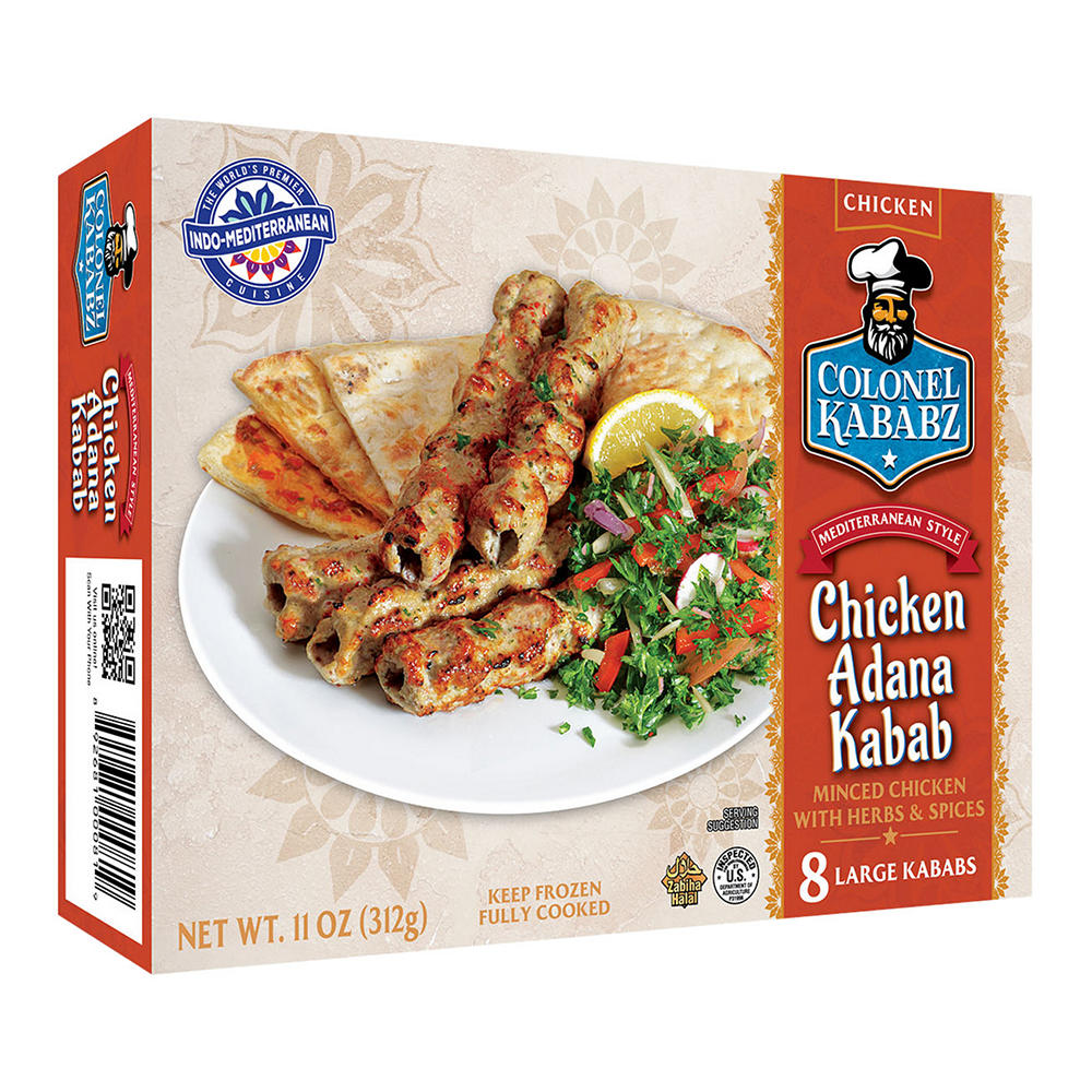 Colonel Kababz Mediterranean Style Chicken Adana Kababs, 8 ct