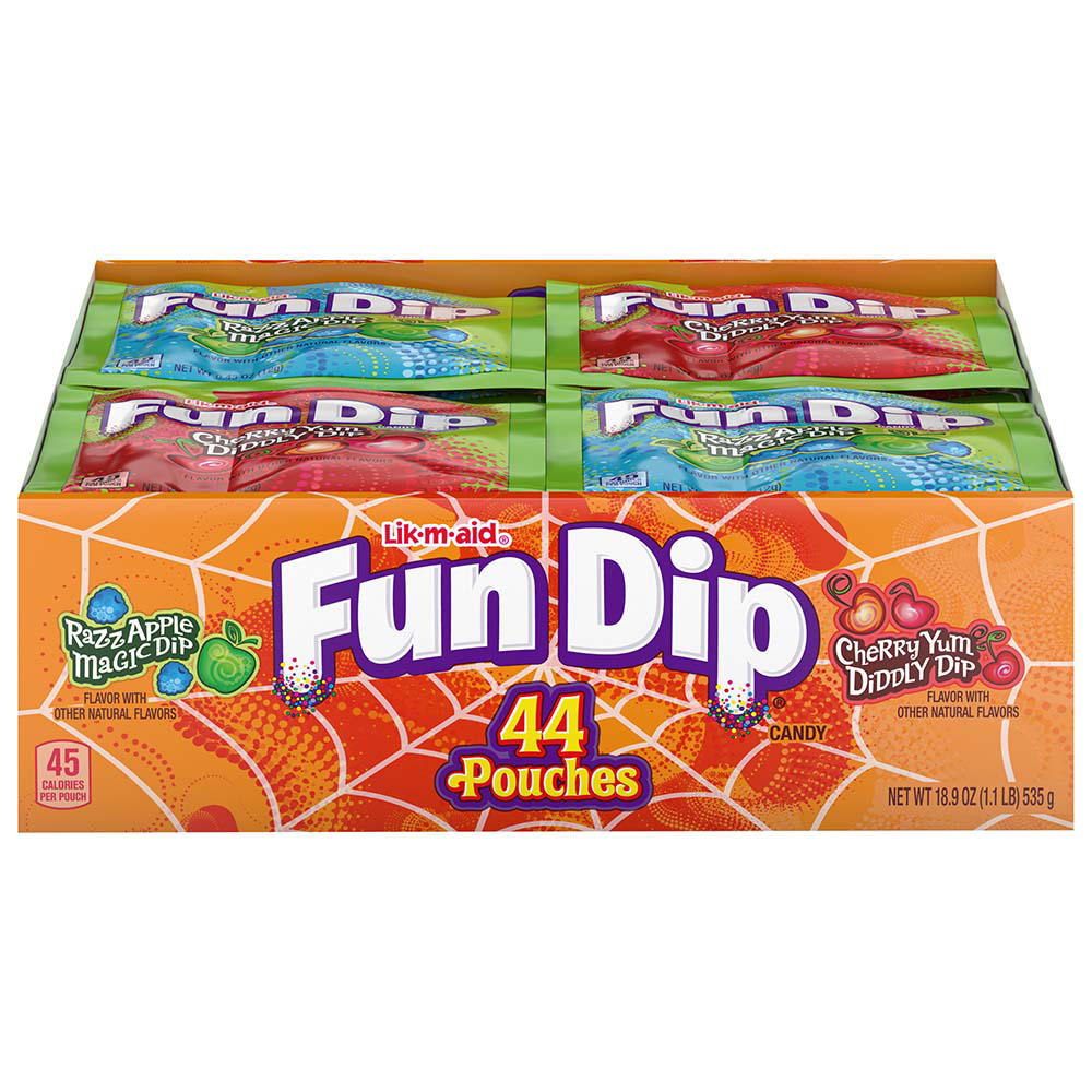 Fun Dip Assorted Halloween Candy Dip Pouches, 44 ct