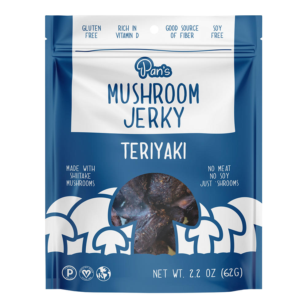 Pan's Plant-Based Mushroom Jerky - Teriyaki, 2.2 oz