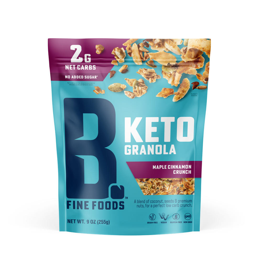 B Fine Foods Maple Cinnamon Crunch Keto Granola, 9 oz