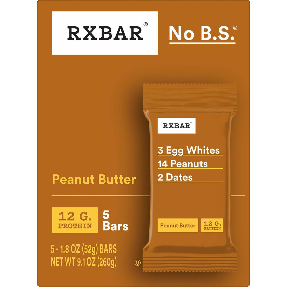 RXBAR 12g Protein Bars - Peanut Butter, 5 ct