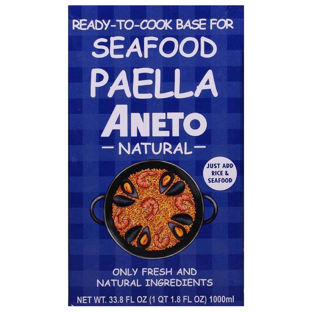 Aneto Seafood Paella Broth, 33.8 oz