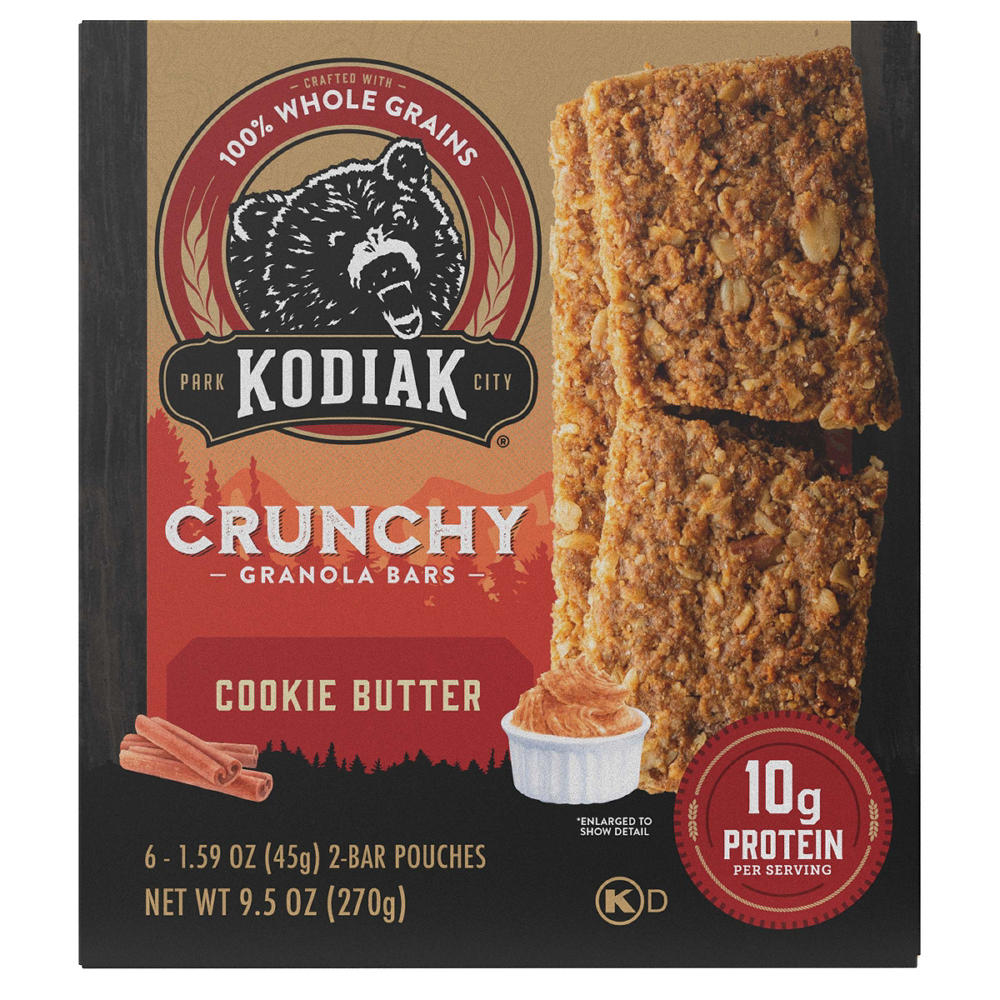 Kodiak 10g Protein Crunchy Granola Bars - Cookie Butter, 6 ct