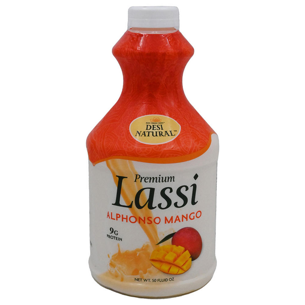 Desi Natural Alphonso Mango Lassi Yogurt Drink, 50 oz