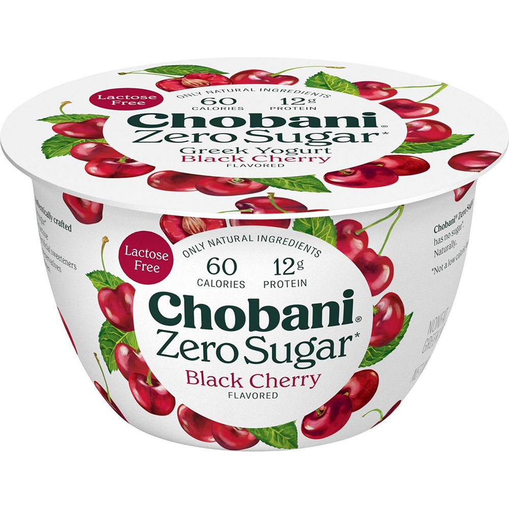 Chobani Zero Sugar Black Cherry Greek Yogurt, 5.3 oz