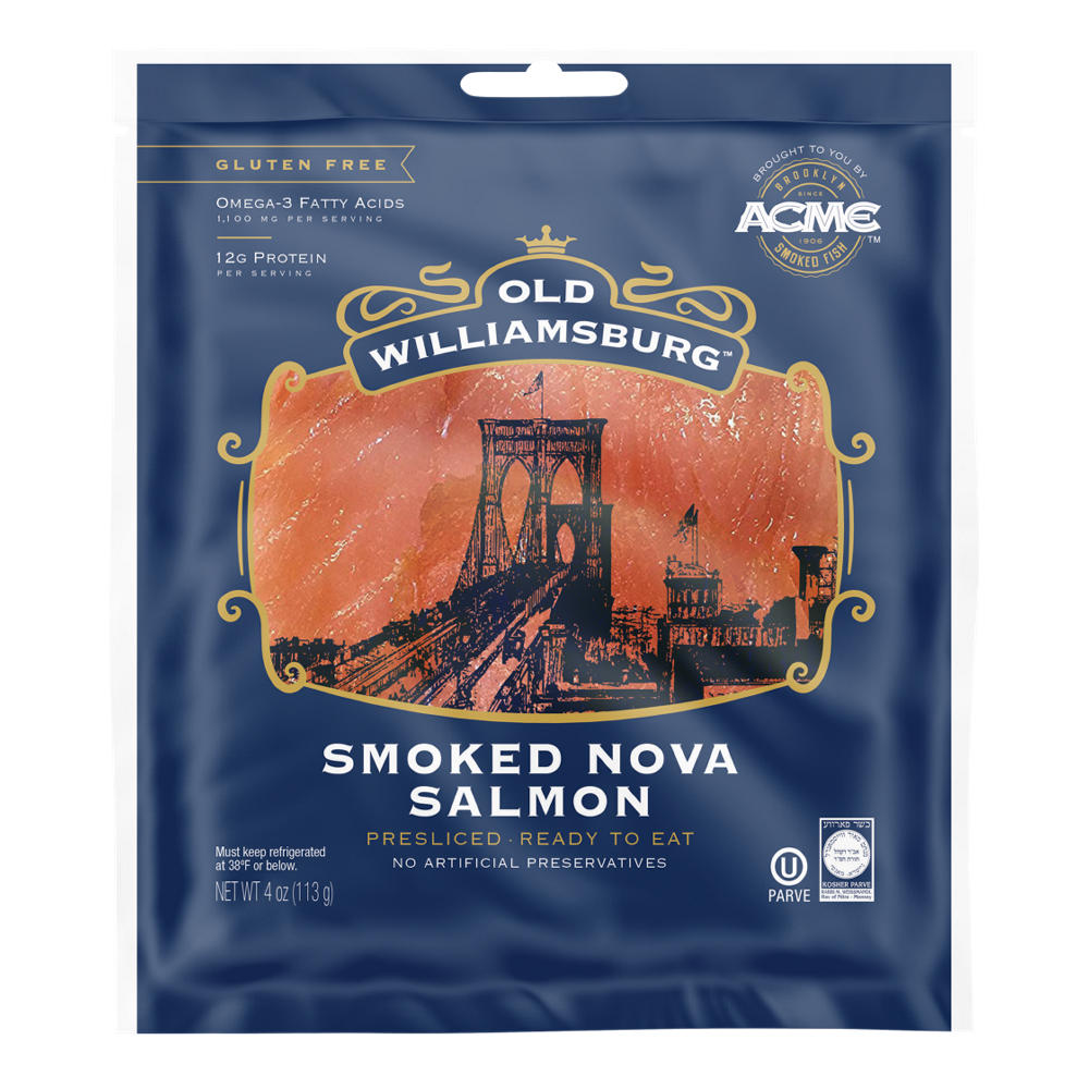 Acme Old Williamsburg Smoked Nova Salmon, 4 oz