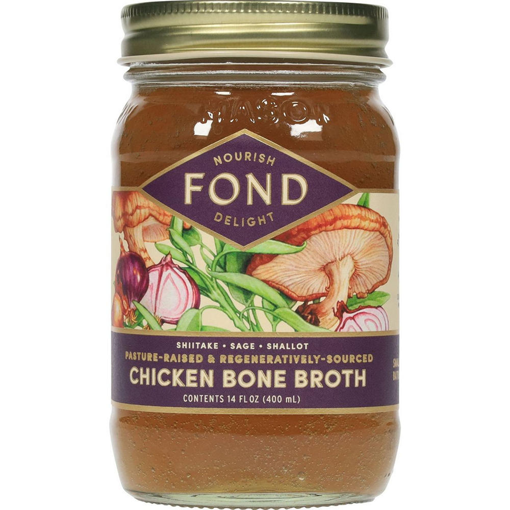 Fond Shiitake Shallot & Sage Chicken Bone Broth, 14 oz