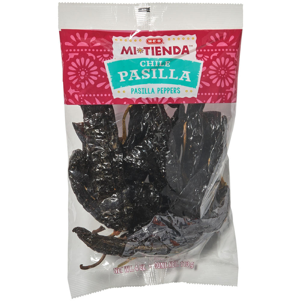 H-E-B Mi Tienda Dried Chile Pasilla Peppers, 4 oz