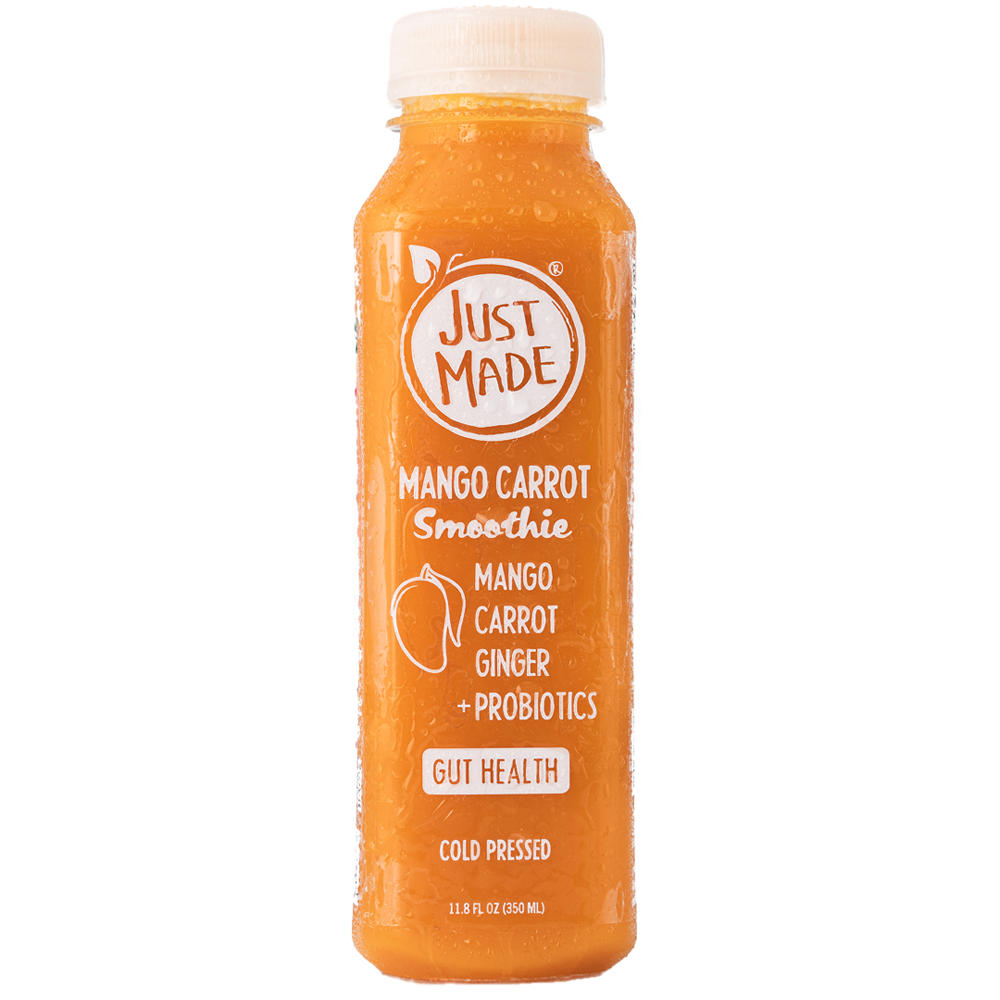 Just Made Mango Carrot Ginger Gut Health + Probiotics Smoothie, 11.8 fl oz