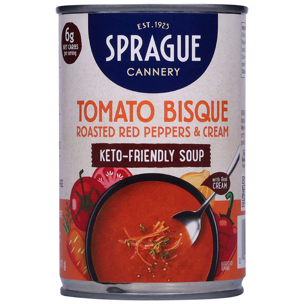 Sprague Tomato Bisque Roasted Red Peppers & Cream Keto Friendly Soup, 14.5 oz