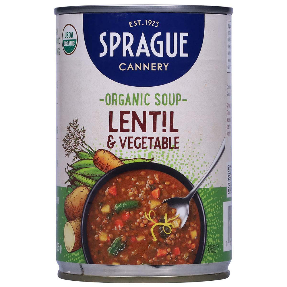 Sprague Organic Lentil & Vegetable Soup , 15 oz
