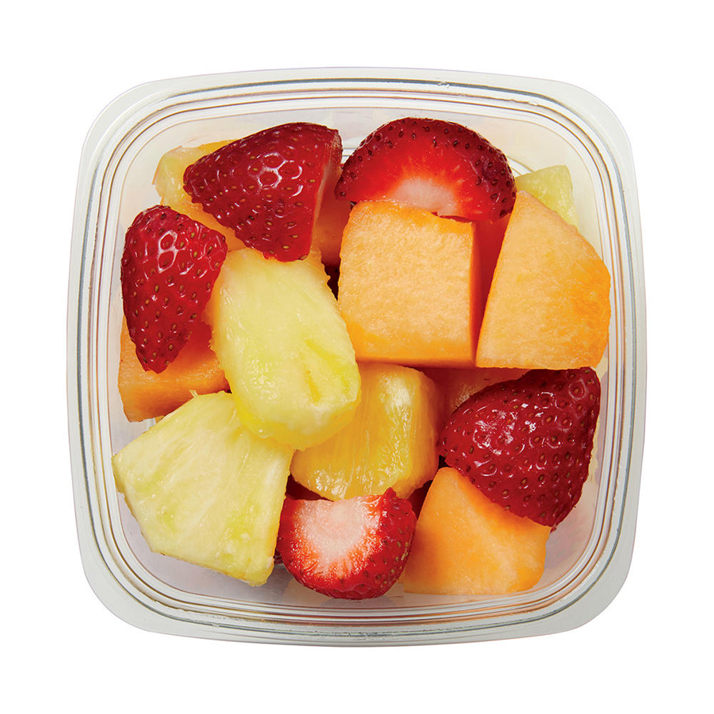 H-E-B Fresh Cut Cantaloupe, Strawberries & Pineapple - Small, Avg. 0.85 lb