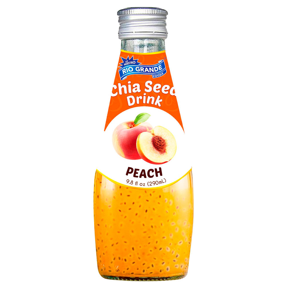Rio Grande Foods Chia Seed Drink - Peach, 9.8 oz