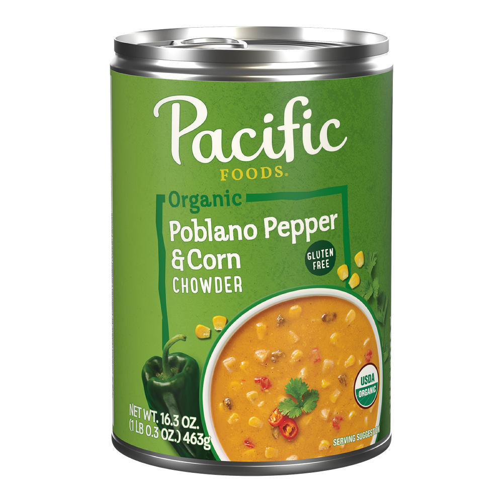 Pacific Foods Organic Poblano Pepper & Corn Chowder, 16.3 oz
