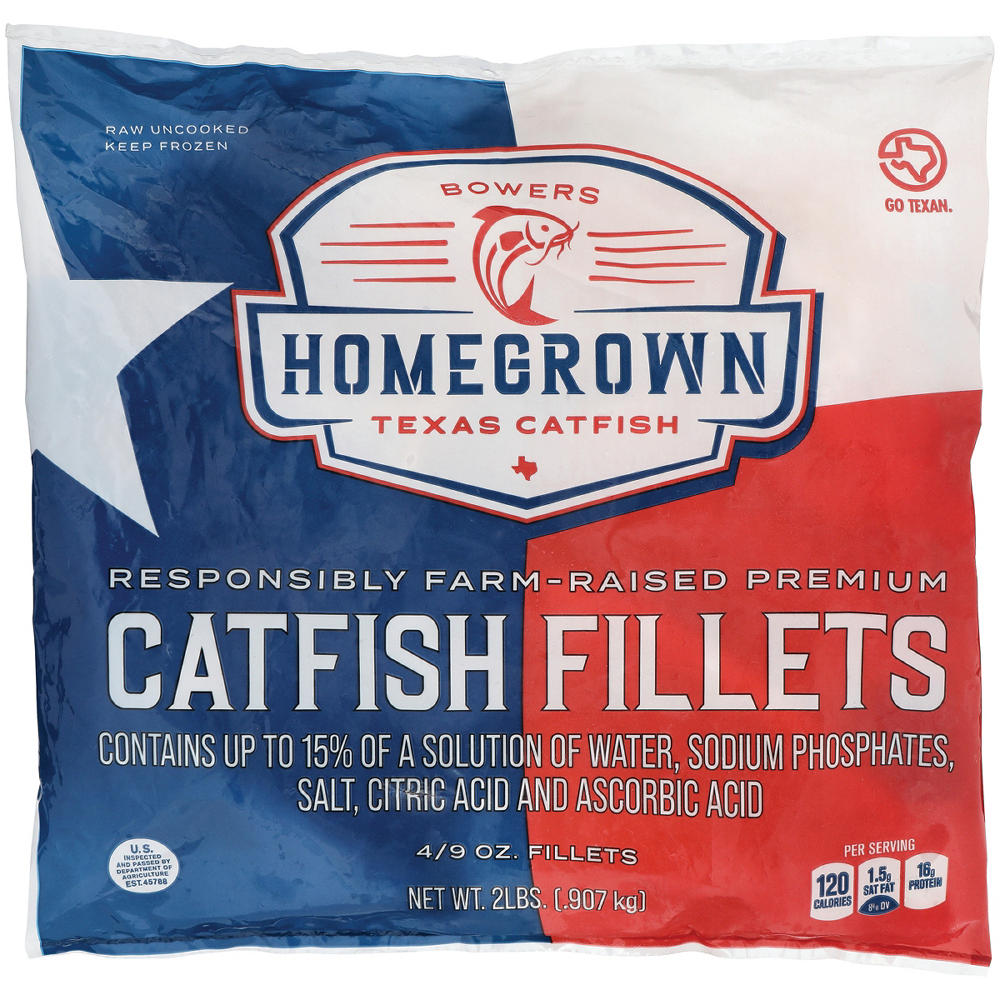 Bowers Homegrown Frozen Texas Catfish Fillets, 32 oz