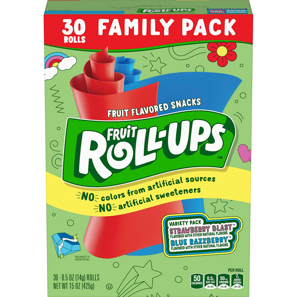 Fruit Roll-Ups Variety Family Pack, 30 ct