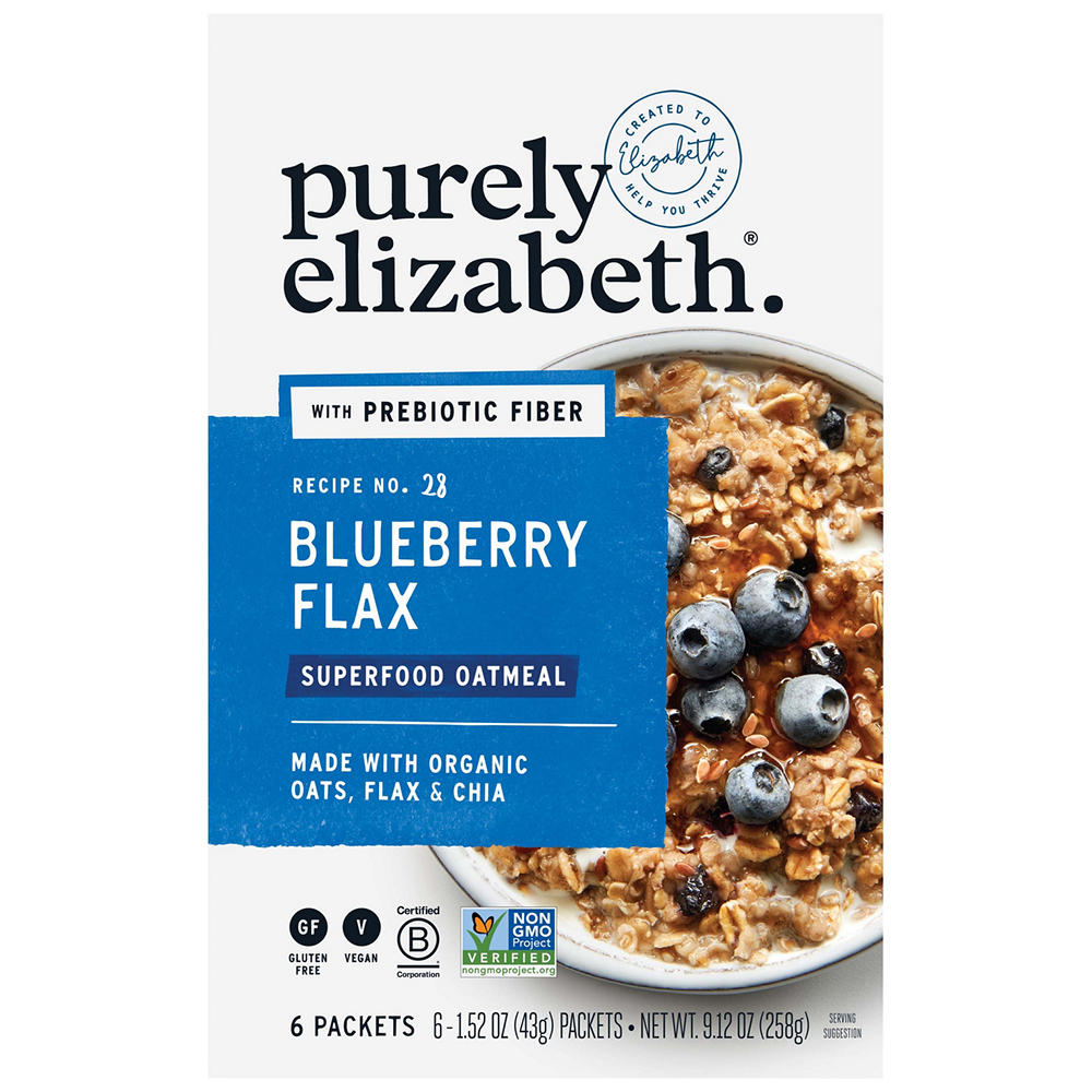 Purely Elizabeth Blueberry Flax Superfood Oatmeal , 6 ct