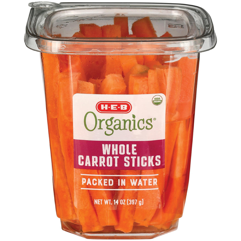 H-E-B Organics Fresh Whole Carrot Sticks, 14 oz