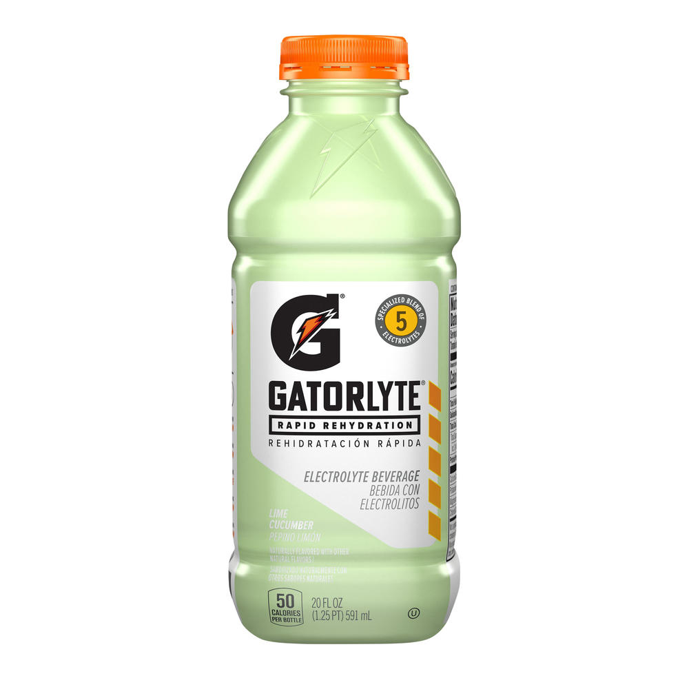 Gatorade Gatorlyte Lime Cucumber Electrolyte Sports Drink Beverage, 20 oz