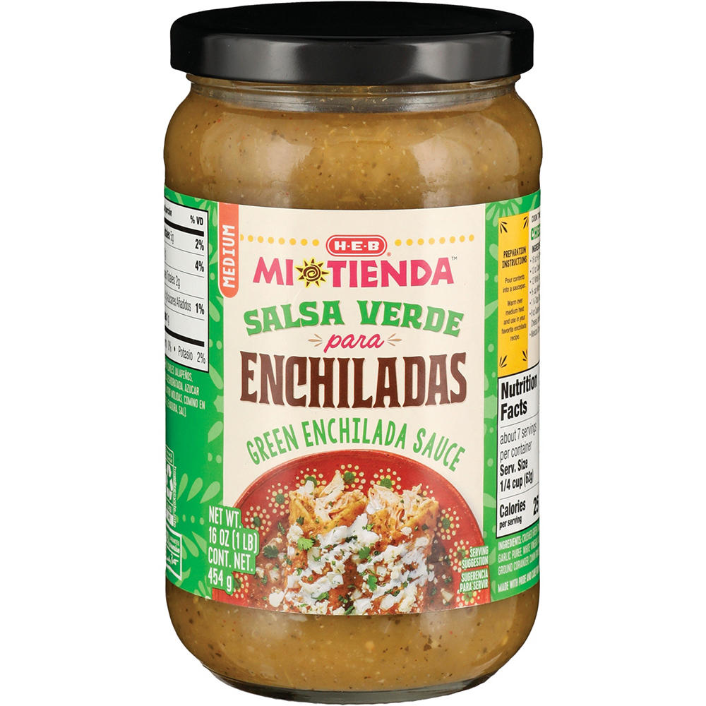 H-E-B Mi Tienda Salsa Verde Para Enchiladas, 16 oz