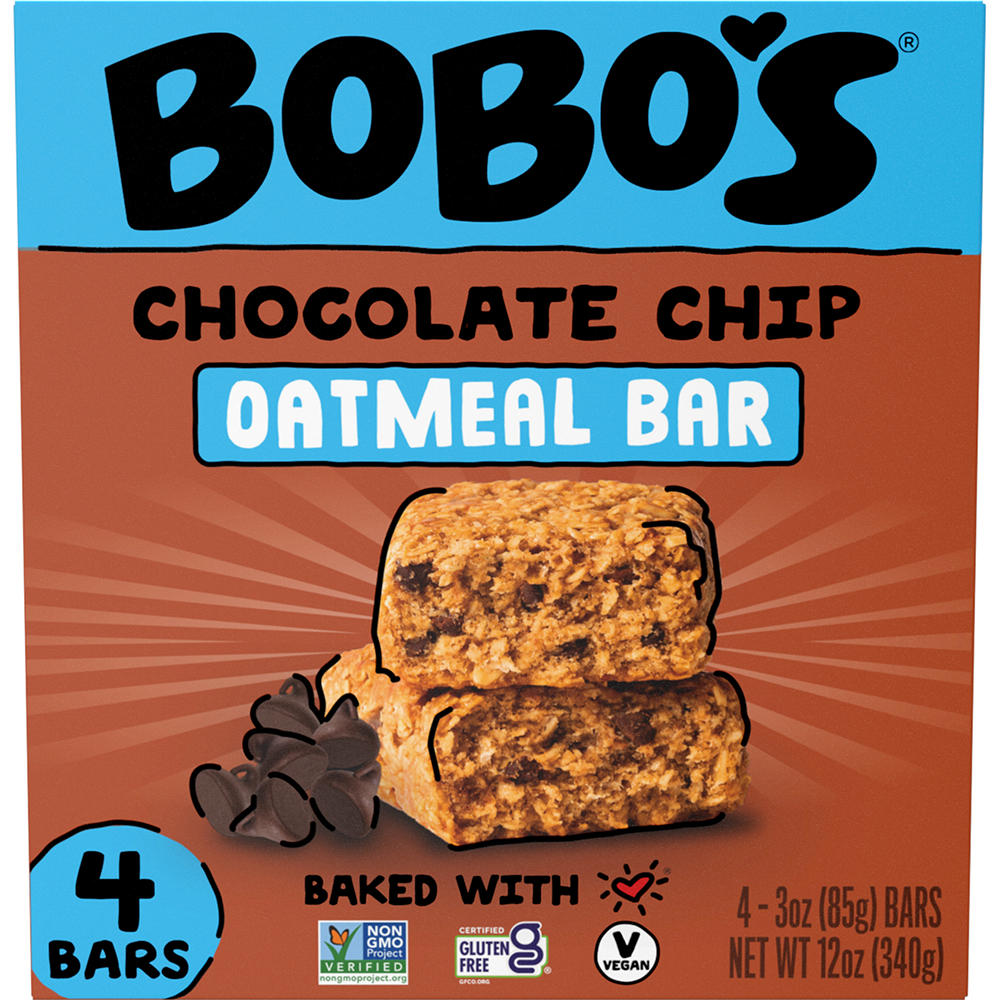 Bobo's Oatmeal Bars - Chocolate Chip, 4 ct