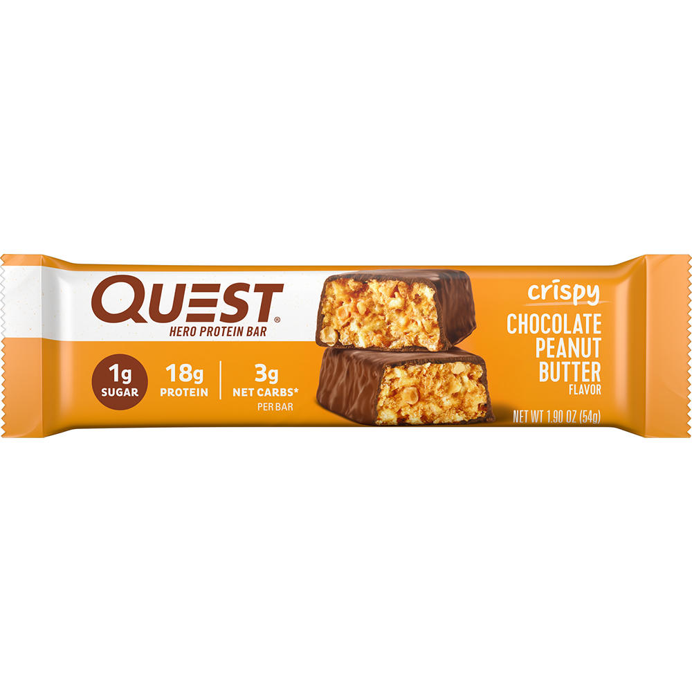 Quest Hero 18g Protein Bar - Crispy Chocolate Peanut Butter, 1.9 oz