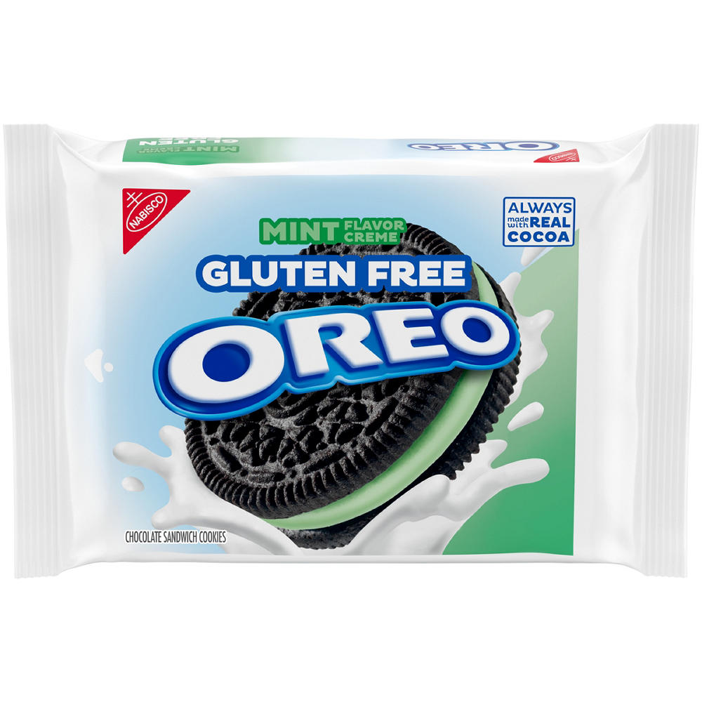 OREO Gluten Free Mint Flavor Creme Chocolate Sandwich Cookies, 12.47 oz