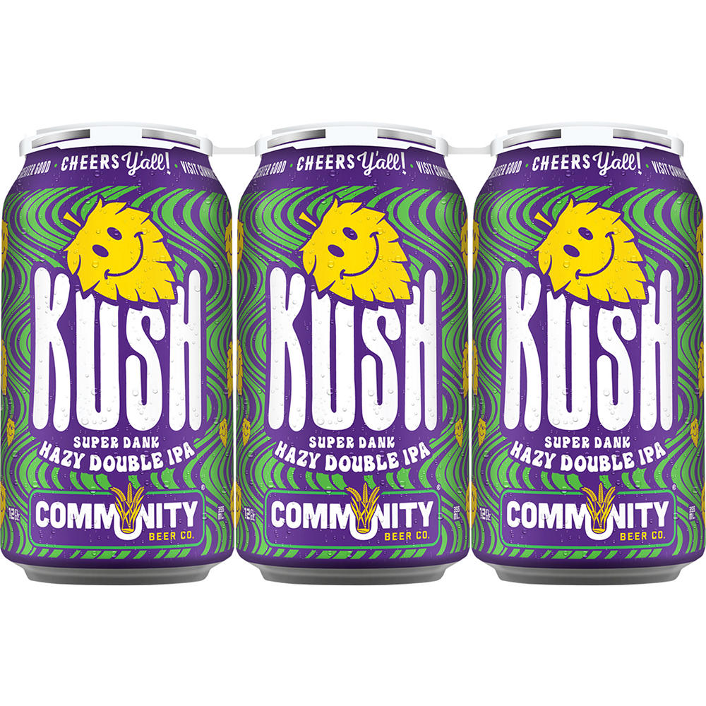 Community Beer Kush Hazy Double IPA Craft Beer 6 pk Cans, 12 oz