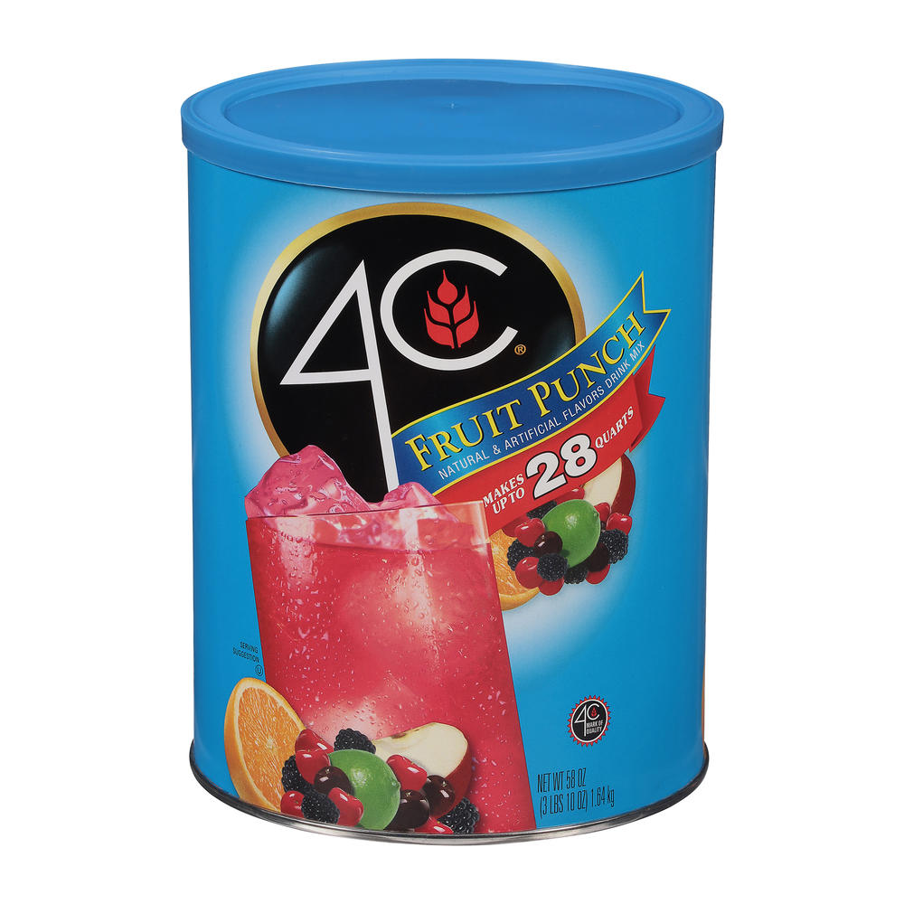 4C Drink Mix - Fruit Punch, 58 oz