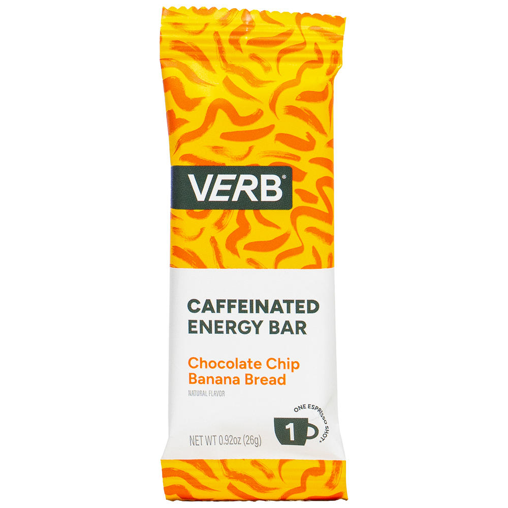 Verb Energy Chocolate Chip Banana Bread Caffeinated Energy Bar, 0.92 oz